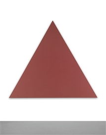 THREE SQUARES WITHIN A TRIANGLE by Robert Mangold